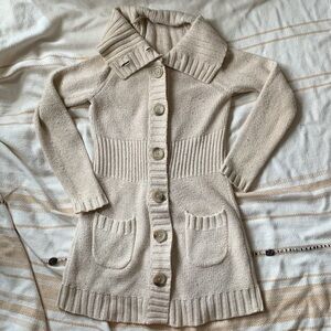 Old Navy Beige Long Cardigan with Buttons